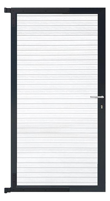 Bild WAREN-Tor-Komplettset 90 x 173 cm, Rahme n anthrazit Füllung white - n.a.-0