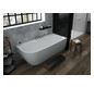 Hoesch Eck-Badewanne iSENSI 180x80cm, rechts, Überlaufschlitz und Klick/Klack, weiß