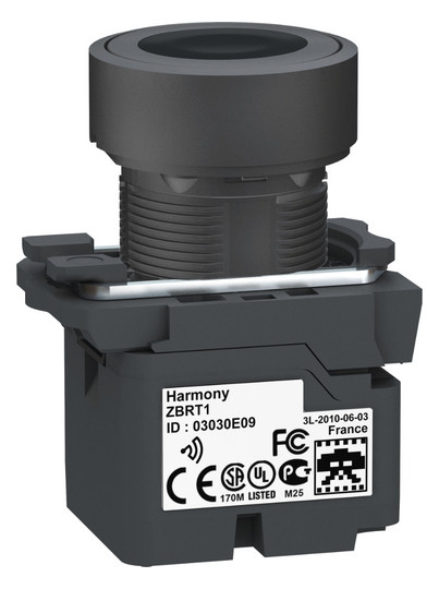 Drucktaster 1f sw rnd Ø22,5mm 1S IP30 fl Tastend