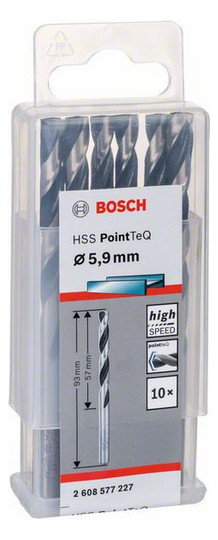 Metallbohrer Ø5,9mm zyl.Steckachse Edst f.Edelstahl f.Stahl