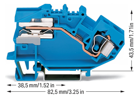 Trennreihenklemme bl Serie 784 0,2-10qmm 57A 1Etage APL_erf.