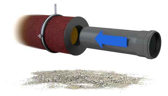 Crassus Gummiadapter CGA 45/40 mm, 0,5 bar