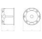 Schallschutzdose HW Ø74x54,4mm Kst IP3X Ger/VerbDose/kast rnd