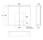 EMCO Aufputz-Lichtspiegelschrank pure 2 Design 800x711mm, LED, mit Lichtsegel, 2-türig, Aluminium