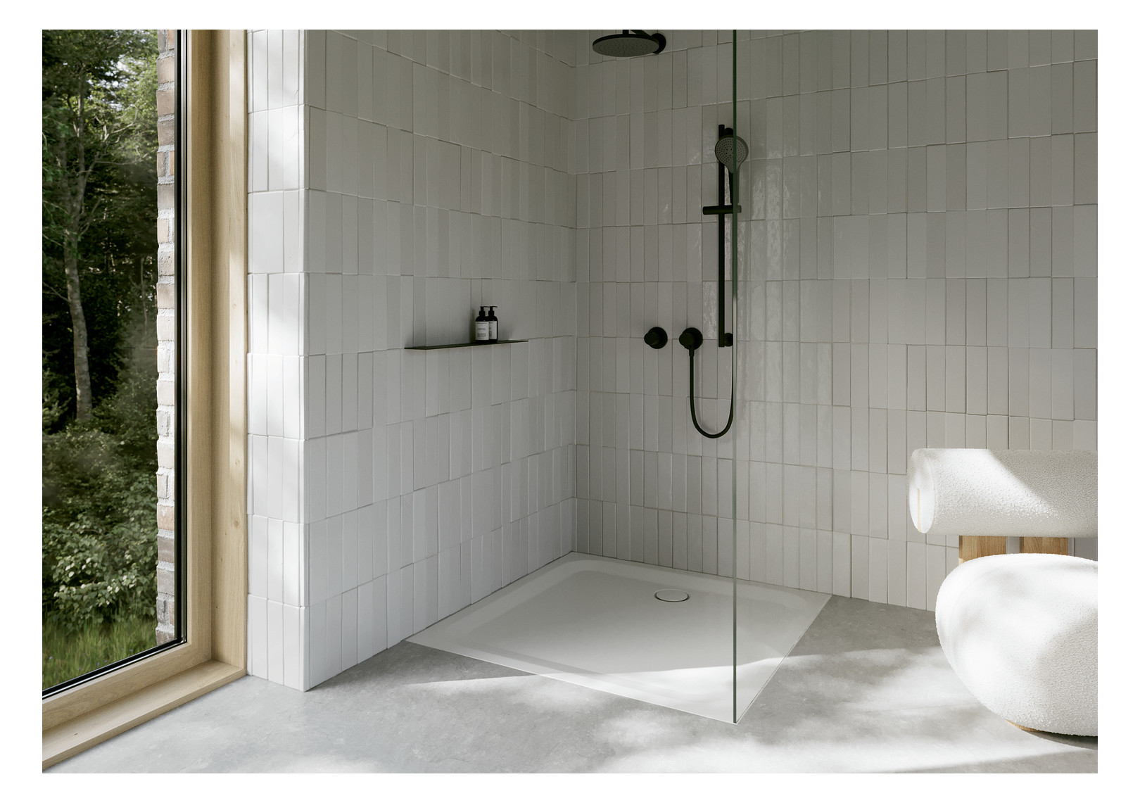 Duschwanne BetteUltra 8743 110x110x3,5cm, Glasur, snow