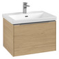 V&B Waschtisch-Unterschrank Subway 3.0 62,2x42,9x47,8cm, ohne LED/Griff Aluminium glänzend, nordic oak