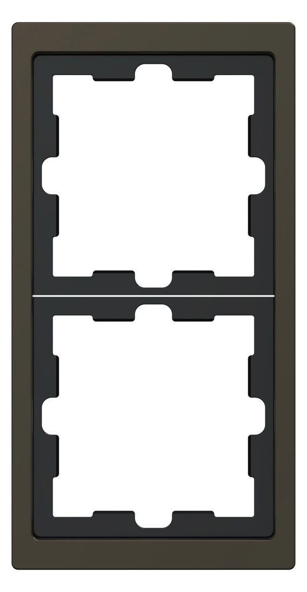 Rahmen 2f mokka metallic D-Life Metall f.GEB-K Unterputzmontage Edst