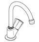 GROHE Standventil Costa 1/2", schwenkbarer Rohrauslauf, Markierung blau, chrom