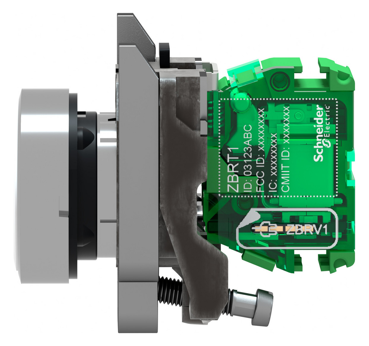 Drucktaster 1f ws rnd Ø22,5mm 1S IP30 fl Tastend