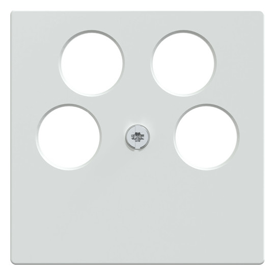 Zentralplatte Sat/TV/Radi System M akws Schraubbef 4f aktivweiß