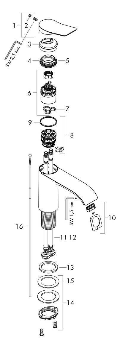 hansgrohe Waschtisch-Einhebelmischer 110 Vivenis CoolStart mit Zugstangen-Ablaufgarnitur, mattschwarz hansgrohe Waschtisch-Einhebelmischer 110 Vivenis CoolStart mit Zugstangen-Ablaufgarnitur, mattschwarz