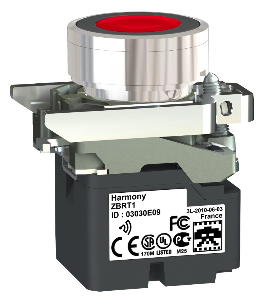 Drucktaster 1f rt rnd Ø22,5mm 1S IP30 fl Tastend