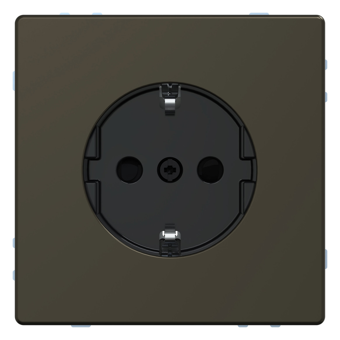 Steckdose 1f mokka glz System Design UP m.BS Mit erhöhtem Berührungsschutz IP20