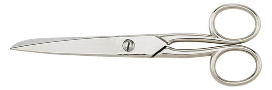 Allzweckschere, vernickelt, runde Griffaugen - 70x150mm