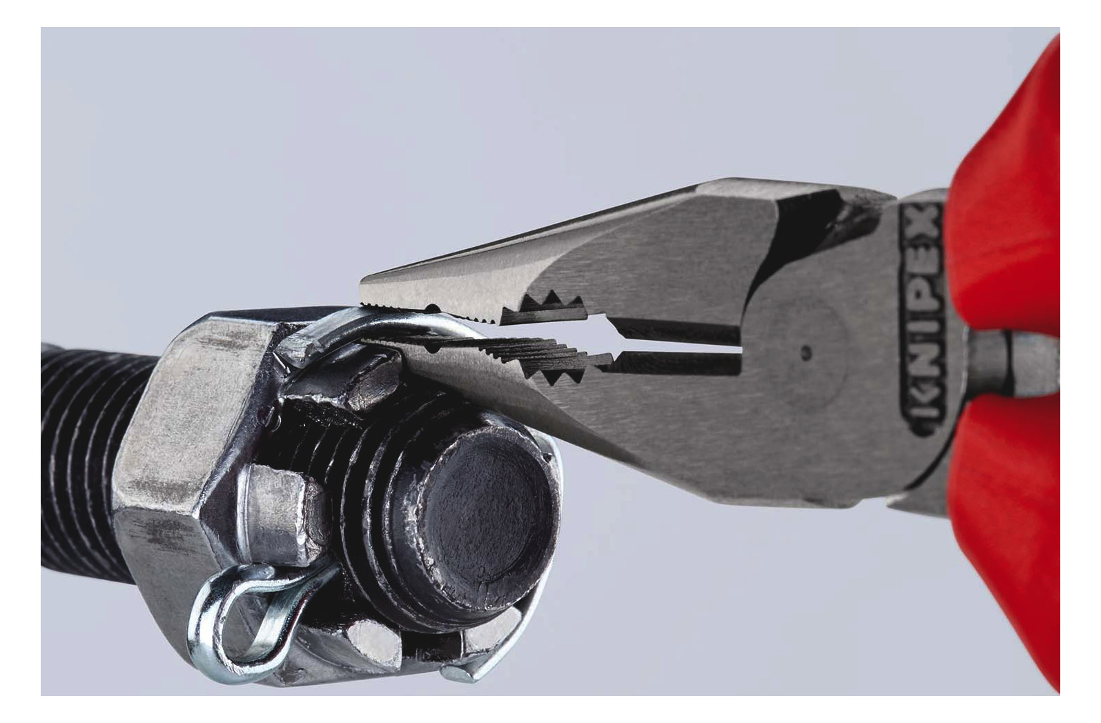 KNIPEX Spitz-Kombizange 185 Mm - Comfort-Griffe, Kraftgelenk, Schwarz Atramentiert