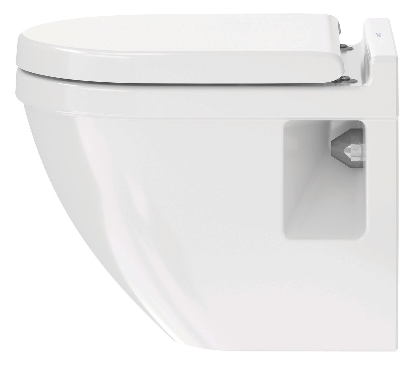 Duravit WC-Sitz Starck 3 ohne Absenkautomatik, Scharniere Edelstahl, weiß