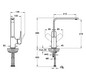 VitrA Bad Spültisch-Einhebelmischer Root Square Ausladung 210mm, Einlochmontage, ohne Ablaufgarnitur G 3/8, Kupfer