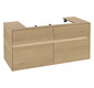 V&B Waschtischunterschrank Collaro 120x54,8x50cm, Waschtisch mittig, LED-Beleuchtung 8,8 W, nordic oak