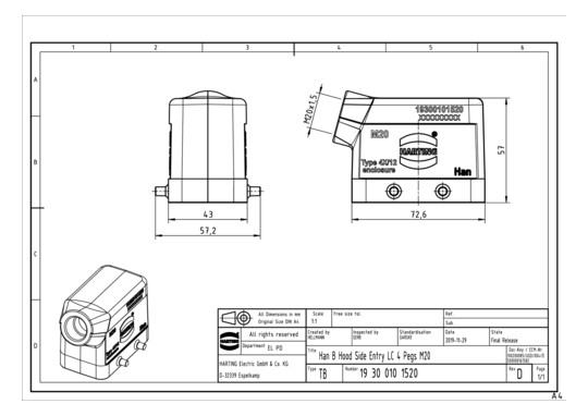 HART Tüllengehäuse M20       19300101520 
