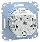 Steckdose 1f akws glz System M UP m.OL m.BS aktivweiß Mit Orientierungslicht