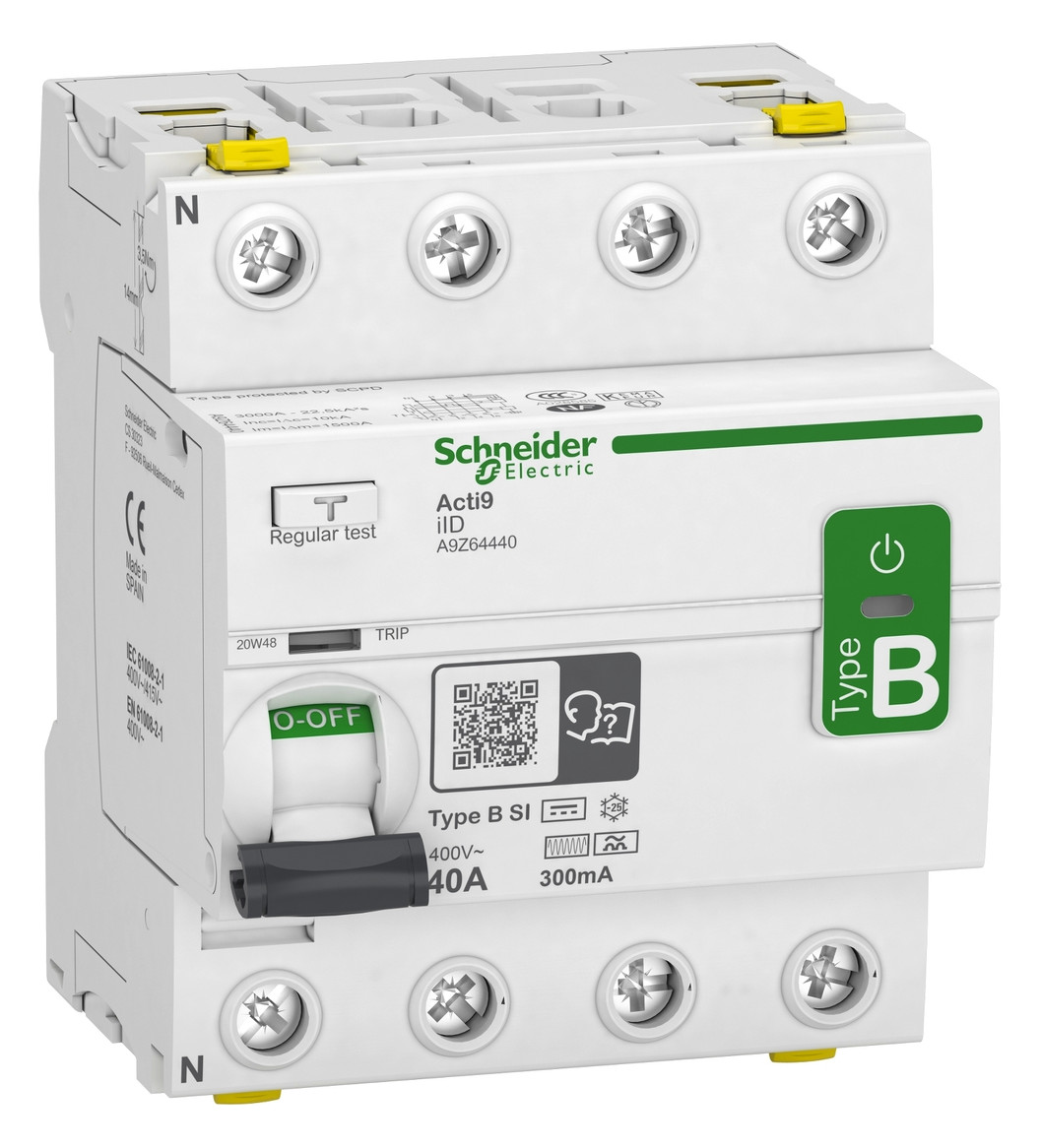 FI-Schutzschalter B 4p 400V 40A 0,3A 4TE REG 10kA 6kA/stoß