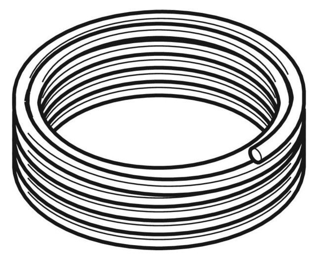 Geberit Systemrohr ML, Therm DN 12, Ø 16 mm, Rolle 250 m, außen weiß