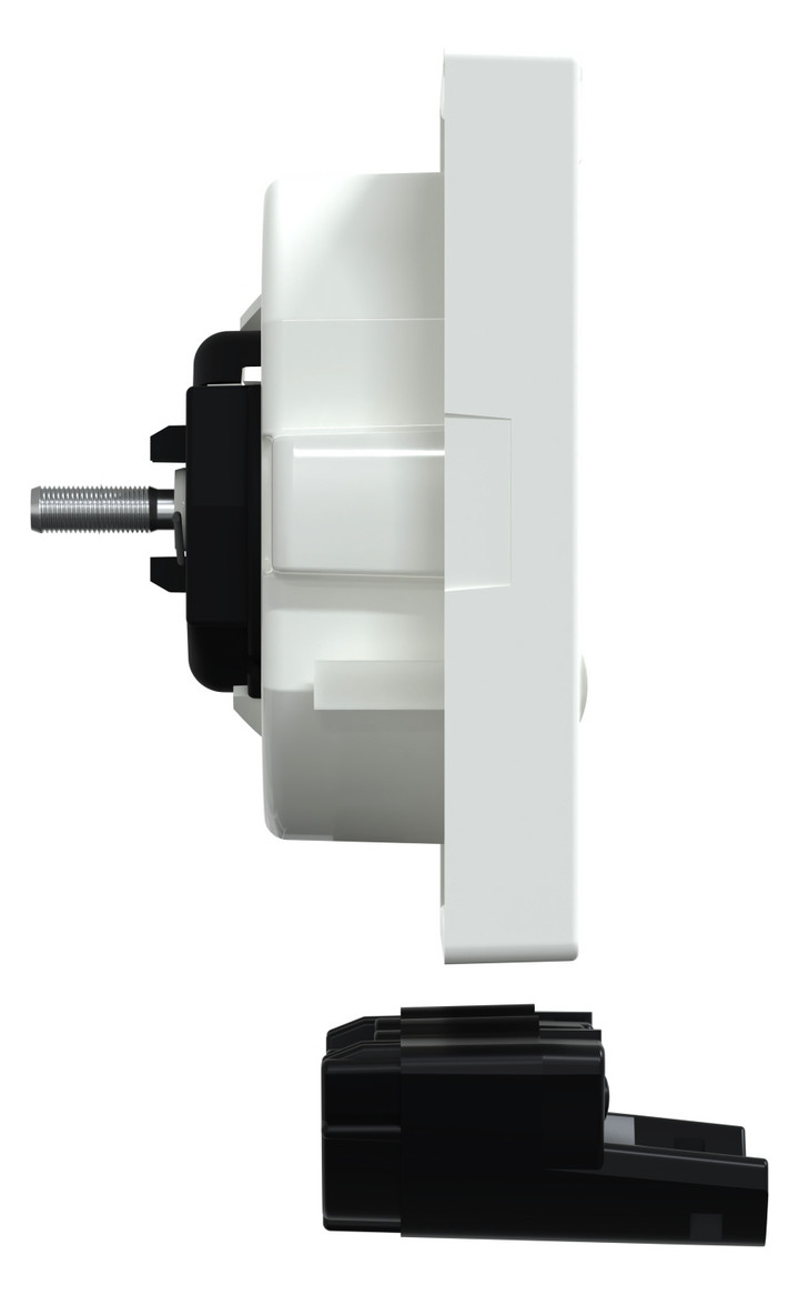 Steckdose 1f akws glz System M UP m.BS IP20 aktivweiß