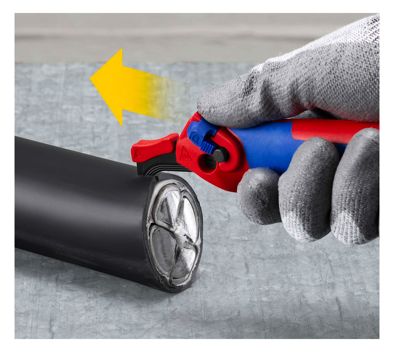 Abisolierwerkzeug Ø8-28mm Längsschn einstellb.Kerbt Kerbtiefe einst Rundschn