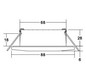 LED-Einbaustrahler 4,5W 2700-4000K 510lm Konv sw 1LED Alu IP44 mt RF:hochglänzend