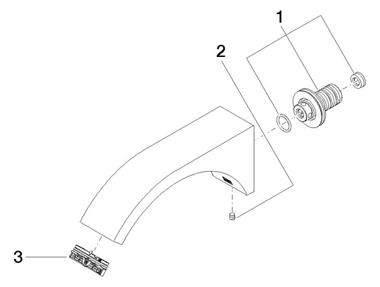 Dornbracht Wannenauslauf CYO Ausladung 190mm, für Wandmontage, messing gebürstet