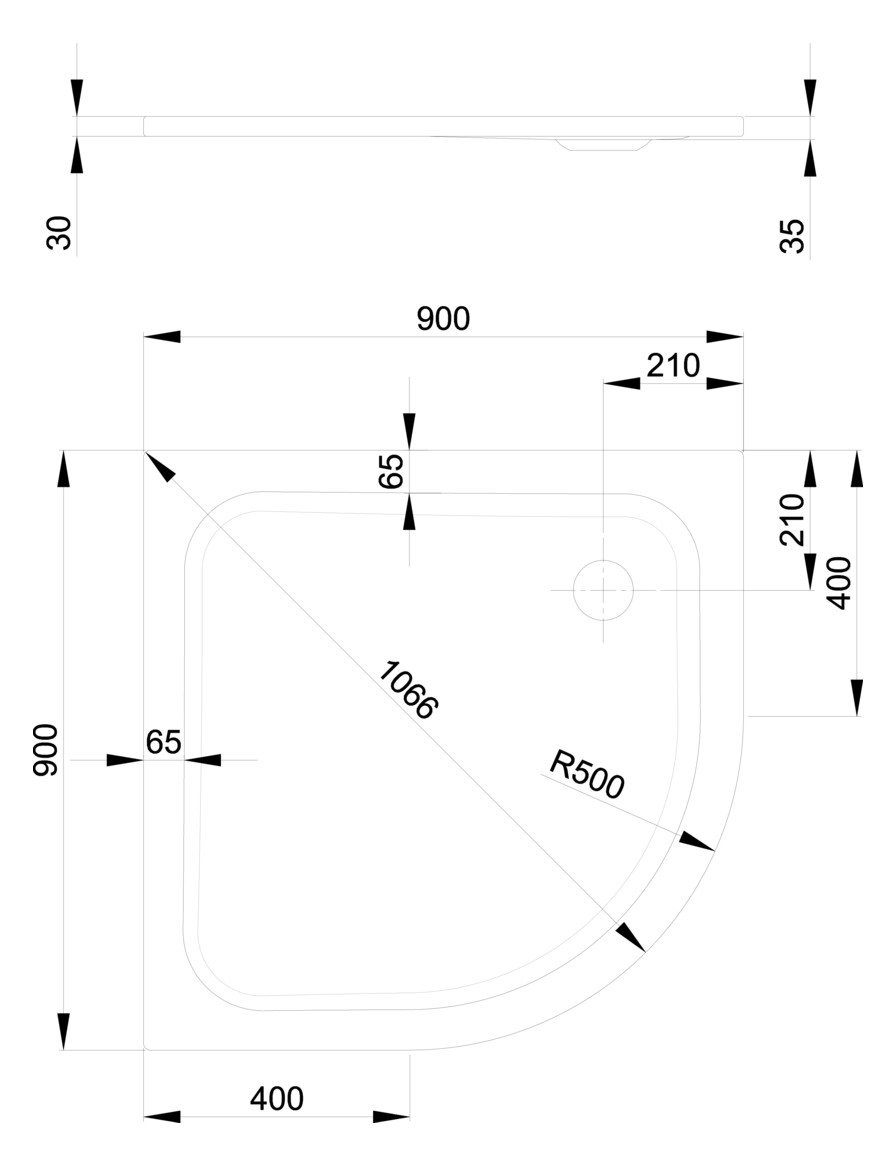 Duschwanne BetteCorner 5429 90x90x3,5cm, beige