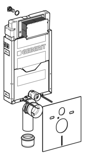 Geberit Wand-WC-Element Kombifix BH 108cm, mit Sigma UP-Spülkasten 12 cm