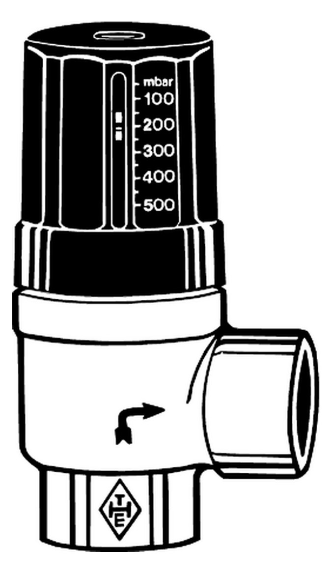 Heimeier Differenzdruck-Überstromventil Hydrolux DN 32, Muffen-IG, Rotguss