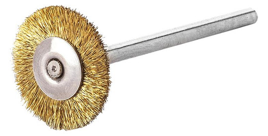 LESSMANN-Miniatur-Rundbürste, Messing gewellt -...