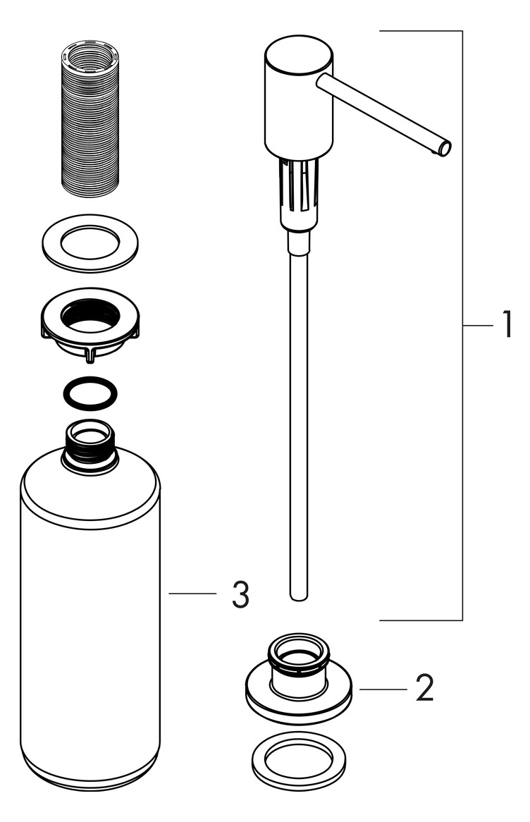 hansgrohe Spülmittelspender A41 Einbauversion, chrom
