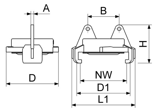 Schlösser Schnellkupplung 3390 DN 40, DVGW, Blindkupplung, Messing blank