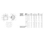 CEE-Anbausteckdose 3p 16A 230V/bl 6h Kst IP67 schraubl.Kl abgew 64x73,5mm