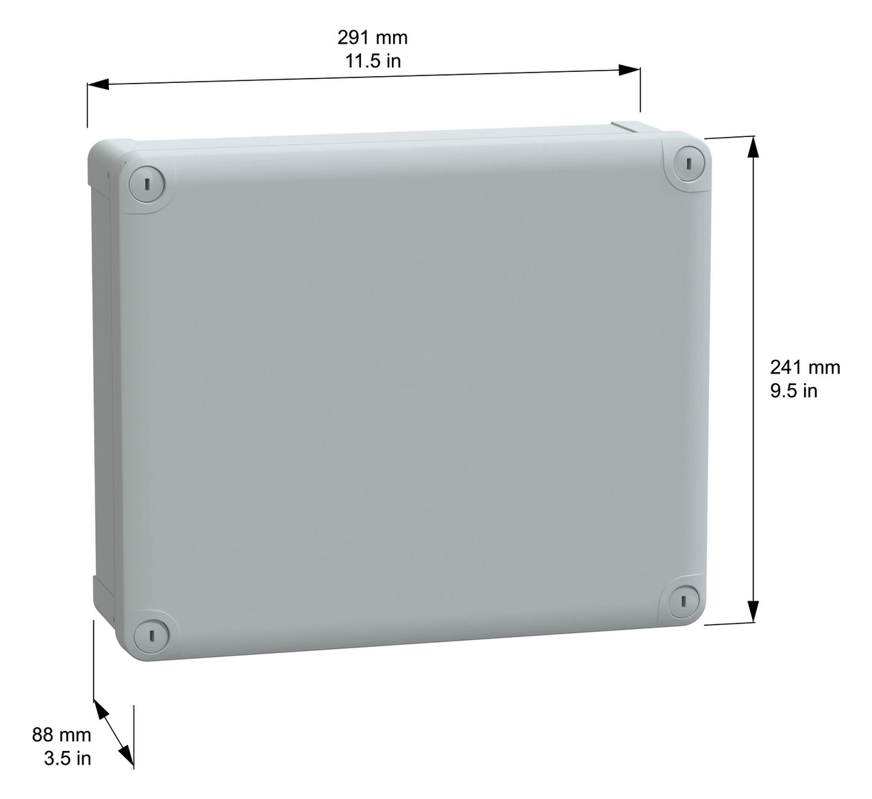 Wandschrank Kst IP66 B225xH275xT80mm unbeh