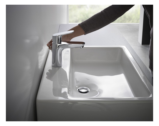 hansgrohe Waschtisch-Einhebelmischer 100 Focus mit Zugstangen-Ablaufgarnitur, chrom
