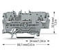 Reihenklemme 0,25-2,5qmm Serie 2002 16A 1Etage 2kl gr Hutschiene TH35