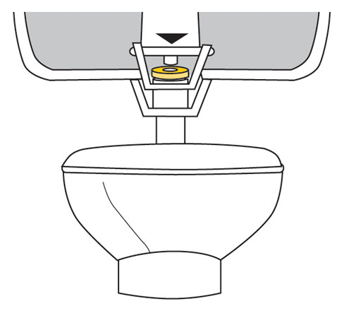 HAAS Gummi-Membrane 63 x 23 x 3 mm, schwarz, flach, für Spülkasten