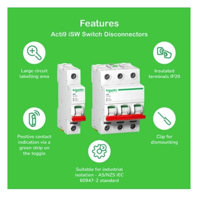 Ausschalter REG 4S Acti9 20A 415V 2TE