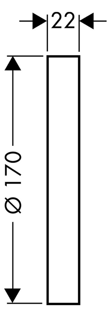 hansgrohe Verlängerungsrosette ibox universal chrom, Ø 170 mm, für Fertigset