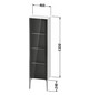 Duravit Halbhochschrank XViu 40x24x133cm, schwarz matt, Glastür links, graphit supermatt