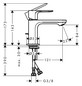 hansgrohe Waschtisch-Einhebelmischer Rebris S 80 mit Zugstangen-Ablaufgarnitur, chrom