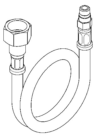 82-024-03-008-Anschlussschlauch 3/8xM18x1, Länge 350mm