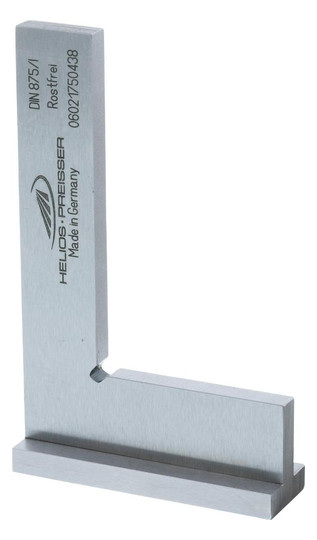HP-Werkstattwinkel mit Anschlag DIN875/I INOX - 100x70mm