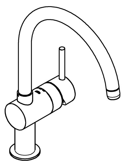 GROHE Spültisch-Einhebelmischer Minta 1/2", C-Auslauf, velvet black