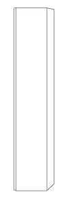 SA Hochschrank links 3way (BR108) 1700x350x345 Eiche-Natural-Touch