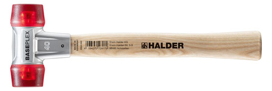 HALDER-Baseplex-Schonhammer 40mm, Celluloseacetat, rot